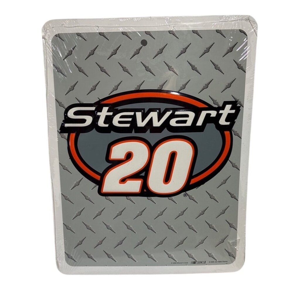 Tony Stewart Tin Sign 2008 Winners Circle 8.5 x 11" SEALED NASCAR #20